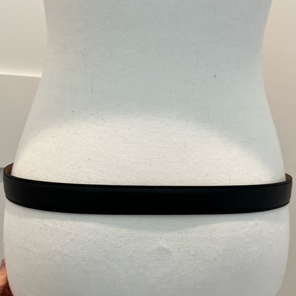 Black Kate Spade New York stitched feather edge belt small/medium black NEW - Picture 4 of 11